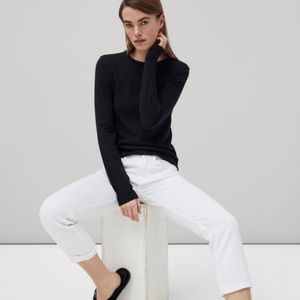 RAG BONE Black Long Sleeve Slub Tee